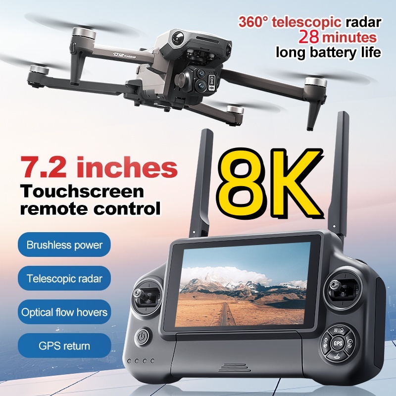 Drone RC Quadricóptero 8K com  - Drone Camera 4K avaliação e preço